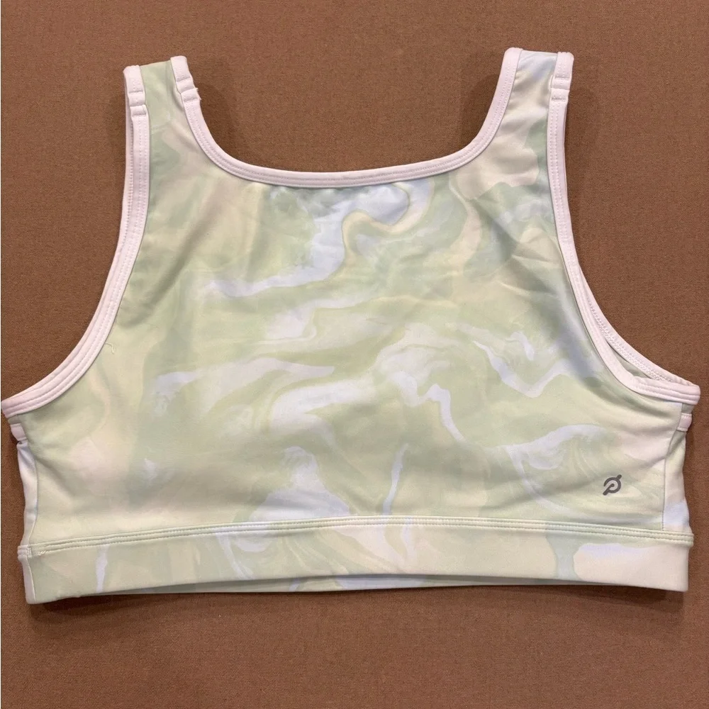 Peloton Here Now Glaz Swirl Square Neck Sports Bra Size Large